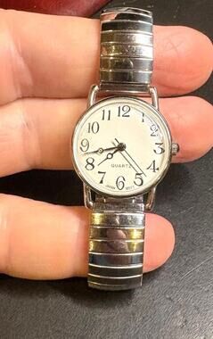 Women's Silver Tone 23mm ETC Watch, Expansion Band
